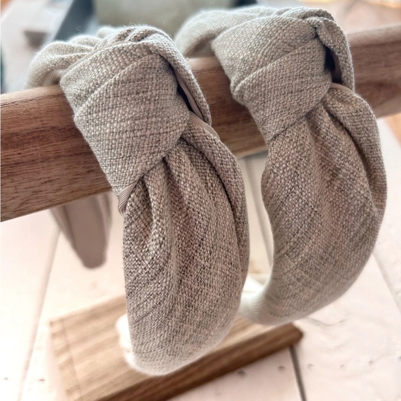 Wheat Herringbone Headband Fall Autumn Fashion Knot Headband Business Casual - Picture 3 of 3